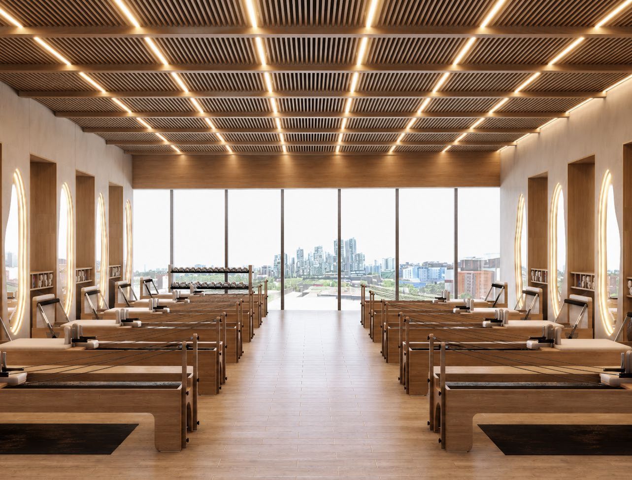 Pilates Bloom, proyecto comercial de arquitectura de lujo de ZYSA en Estado de México